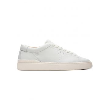 Pantofi sport -  casual - platforma - alb - piele naturala -