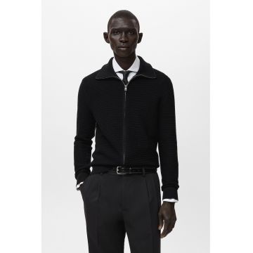 Pulover uni cu fermoar - Negru