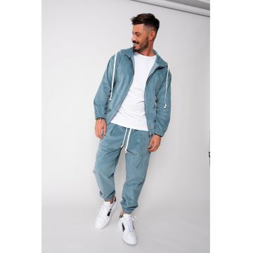 Set Jacheta cu fermoar si Pantalon Lung din reiat Storm Blue 20003 - Storm Blue