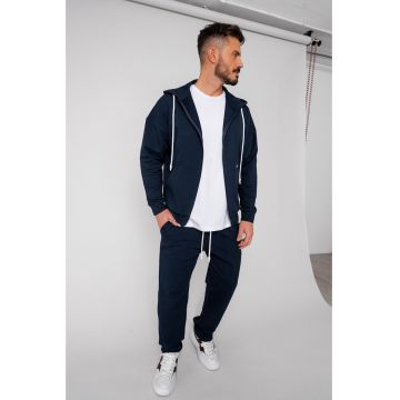 Set Loren din bumbac Jacheta si pantalon Navy 19302 - Bleumarin