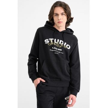 Trening din amestec de bumbac cu imprimeu si talie ajustabila