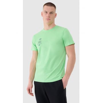 Tricou Barbati  SportStyle Verde Bumbac 100% Marimi S-3XL - Imprimeu Atletism All-Around - Regular Fit