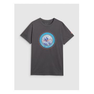 Tricou  bumbac regular fit - antracit