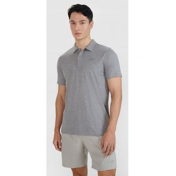 Tricou polo barbati  croiala obisnuita - uscare rapida -gri - material sintetic - Gri deschis