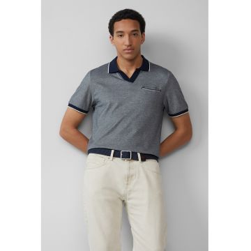 Tricou polo de bumbac - Albastru inchis