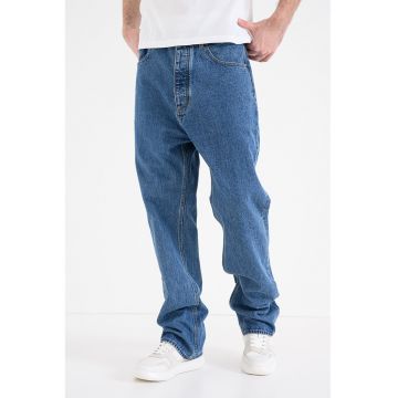 Blugi relaxed fit Nate - Albastru royal