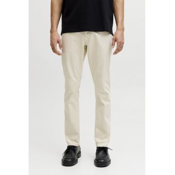 Blugi slim fit cu talie medie - Alb