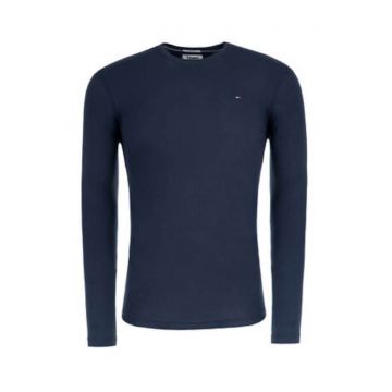 Bluza cu maneca lunga pentru barbati -  bleumarin - bumbac