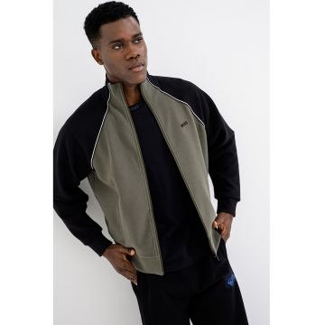 Bluza de trening cu fermoar Join - Negru/Verde sparanghel