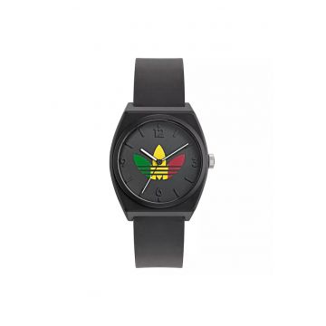 Ceas barbatesc  PROJECT TWO GRFX - mecanism Quartz - rezistenta la apa 5 ATM - negru - 38x10mm