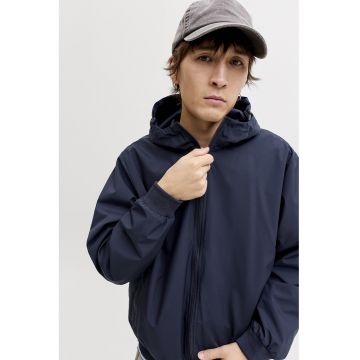 Jacheta regular fit cu fermoar - Bleumarin