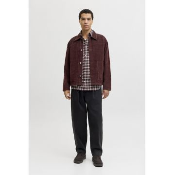 Pantaloni barrel fit de bumbac organic - Negru