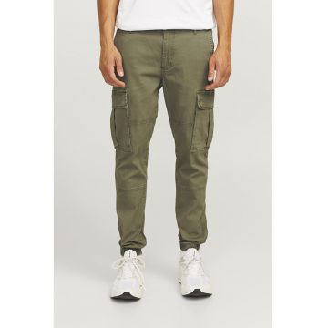 Pantaloni cargo uni - Verde masliniu