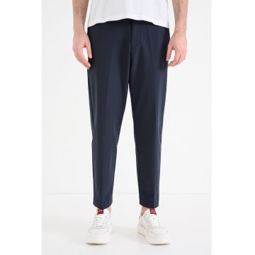 Pantaloni conici cu talie elastica - Albastru ultramarin