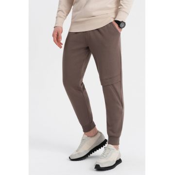 Pantaloni de trening cu talie ajustabila - Maro inchis