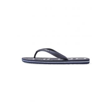 Papuci flip-flop cu logo - Alb/Bleumarin