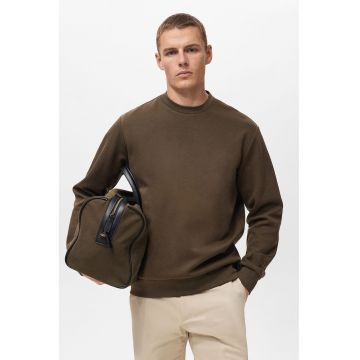 Pulover uni cu decolteu la baza gatului - Verde masliniu