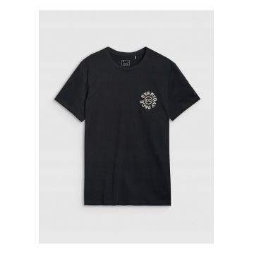 Tricou Barbati  Negru Intens - Bumbac 100% - Imprimeu 