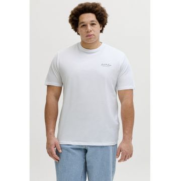 Tricou de bumbac organic cu decolteu la baza gatului - Alb optic