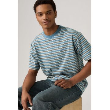 Tricou lejer din bumbac Red Tab™ - Maro inchis/Albastru prafuit/Alb murdar