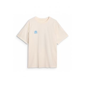 Tricou Oversize Barbati  100% Bumbac - Alb Ecru - SS25 - Alb ecru