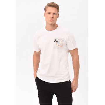 Tricou pentru barbati  T-Map - alb