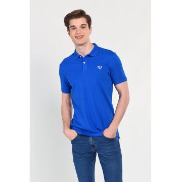 Tricou polo cu logo discret Lakes - Albastru