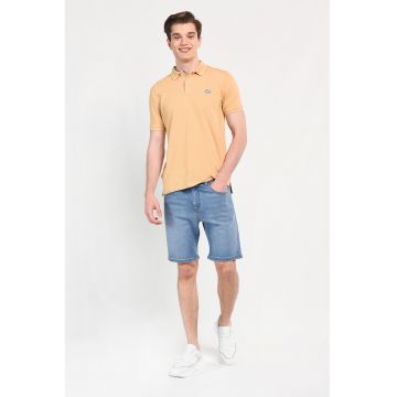 Tricou polo cu logo discret Lakes - Bej