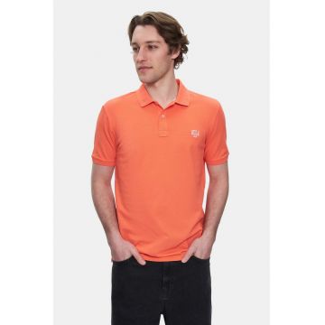 Tricou polo cu logo discret Lakes - Portocaliu