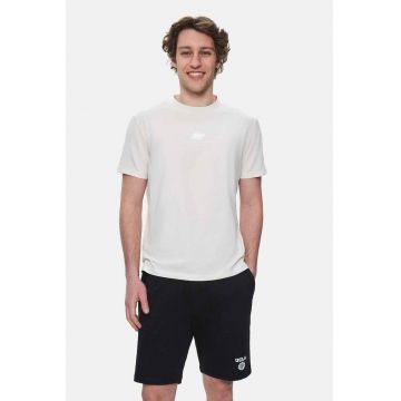 Tricou regular fit cu detaliu logo Fabio - Alb