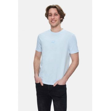 Tricou regular fit cu detaliu logo Fabio - Albastru