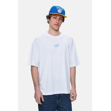 Tricou regular fit - decolteu la baza gatului - imprimeu cu logo - Alb - SINCLAIR - Alb