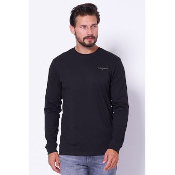 Bluza cu decolteu la baza gatului - Negru