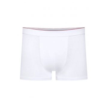 Boxeri barbati Burito -  Bumbac/Elastan - Alb