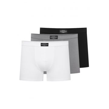 Boxeri barbati Main  3-pak negru - gri - alb - Multicolor
