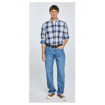 Camasa din bumbac cu model in carouri -