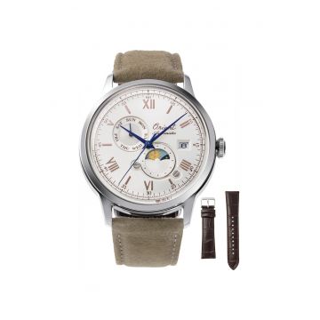 Ceas Barbati -  Bambino - inox - piele naturala - 42mm