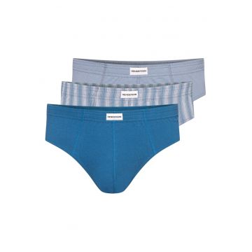 Chiloti barbati Classic  set de 3 perechi albastru XXL - Multicolor