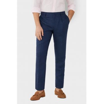 Pantaloni de in  Linen Delave - Bleumarin