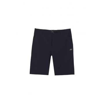 Pantaloni scurti de trekking  elastici - negru - material sintetic