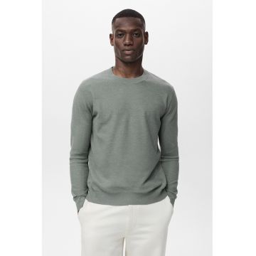 Pulover regular fit tricotat fin - Gri cenusiu