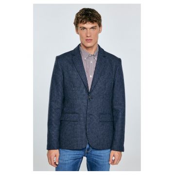 Sacou din amestec de lana cu doua fente la spate Ares -