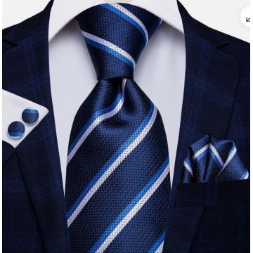 Set cravata + batista + butoni - matase -- model 871