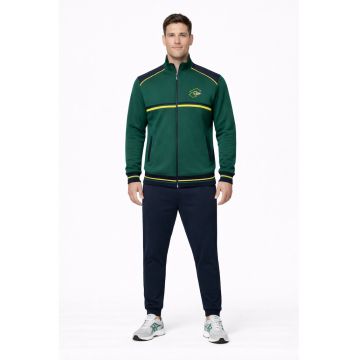 Trening bărbați  set bluza cu fermoar și pantaloni - regular fit - verde -