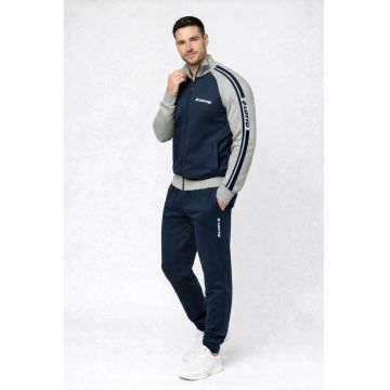 Trening barbati  LA2036 - set bluza cu fermoar si pantaloni - regular fit - Albastru