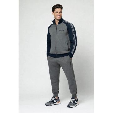 Trening barbati  LA2036 - set bluza cu fermoar si pantaloni - regular fit - Gri
