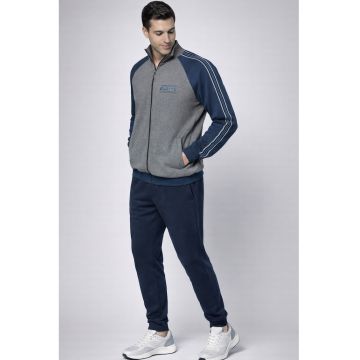 Trening barbati  LA2042 - set bluza cu fermoar si pantaloni - regular fit - Gri