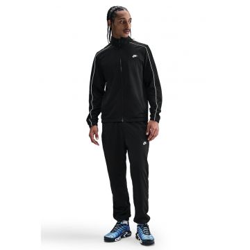 Trening cu guler mediu si fermoar Club - Alb/Negru