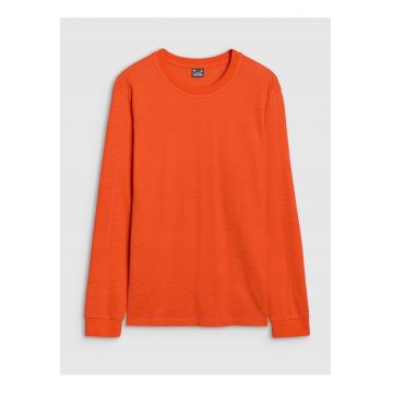 Tricou barbatesc  supradimensionat - portocaliu - bumbac|poliester - stil sportiv