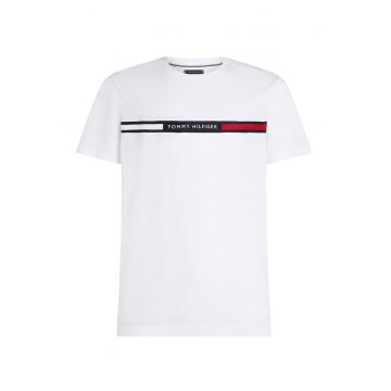 Tricou cu imprimeu logo - Alb